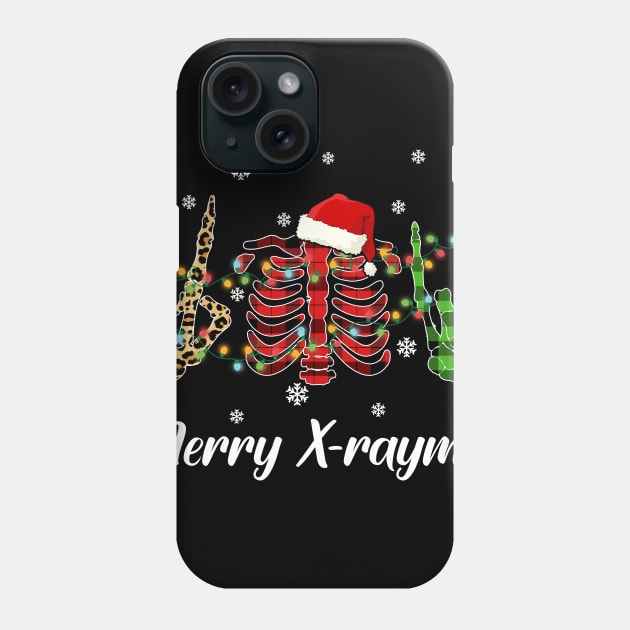 Merry X-raymas Christmas X-ray Phone Case by Dunnhlpp