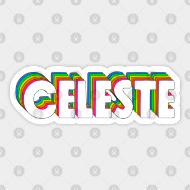 Hello My Name Is Celeste Rainbow Name Tag Celeste Sticker Teepublic