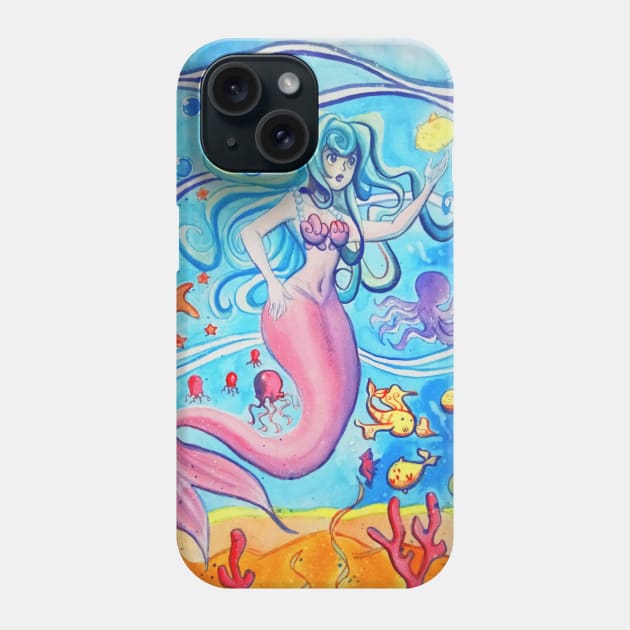 Pink Tailfin Mermaid Phone Case by saradaboru