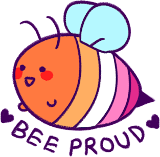 BEE proud: lesbian flag Magnet