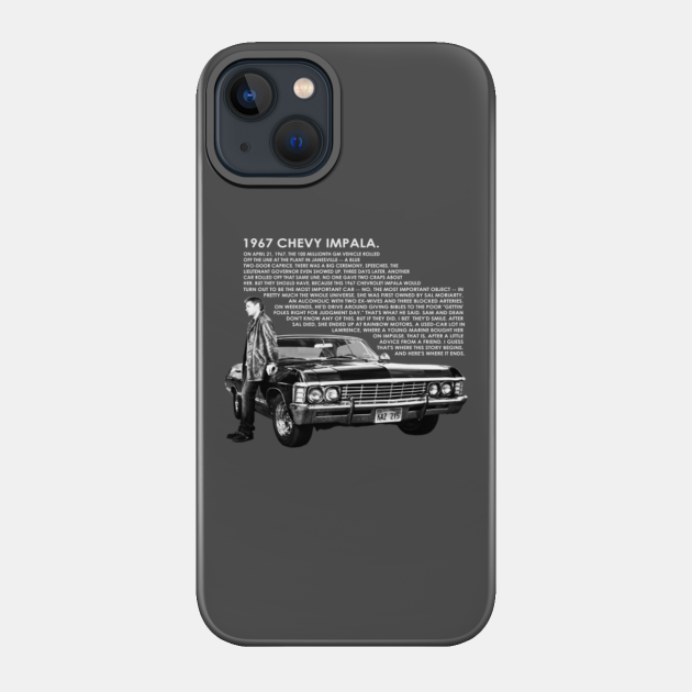 1967 Chevy Impala & Dean Winchester - Supernatural - Phone Case