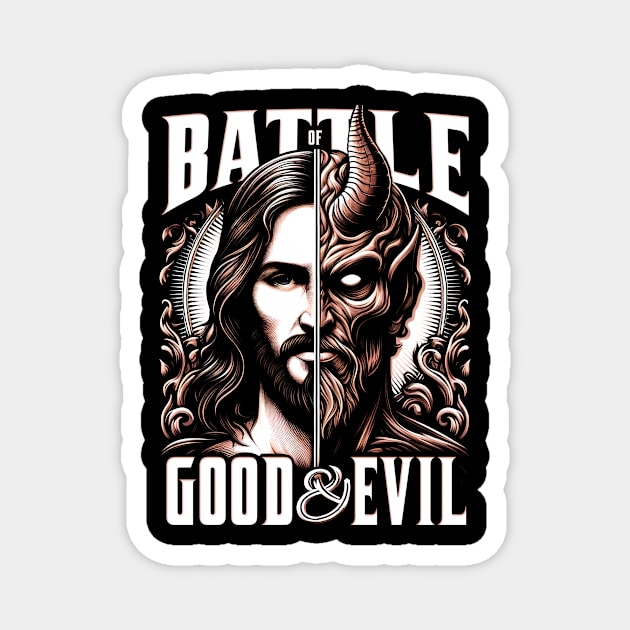 Battle of Good and Evil, eternal struggle between good and evil Magnet by ArtbyJester