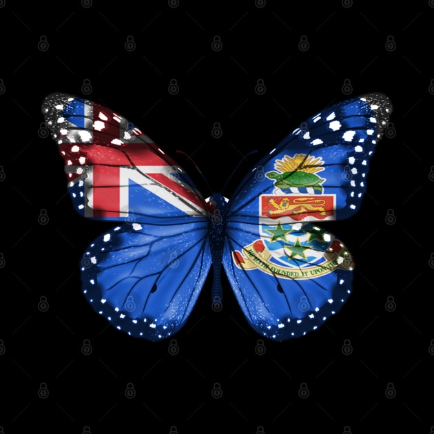 Caymanian Flag  Butterfly - Gift for Caymanian From Cayman Islands by Country Flags