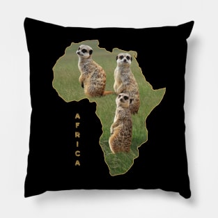 Funny Meerkat - Mongoose - in Africa Pillow