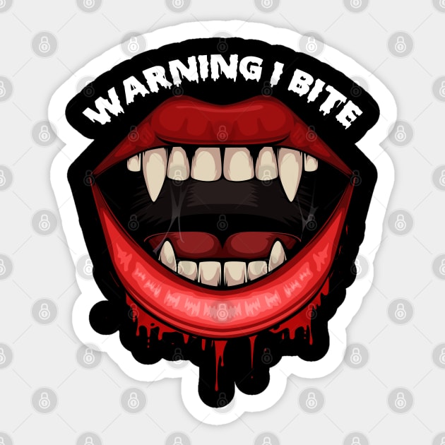 Vampire Fangs Sticker for Sale by Kaitie-Marie