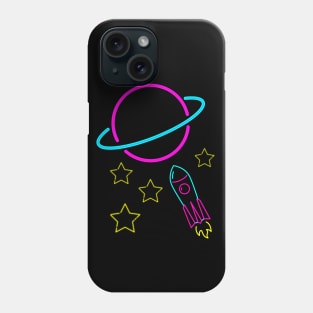 Neon Spaceship Phone Case