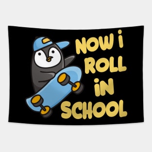 Enrolment Skater Penguin Tapestry