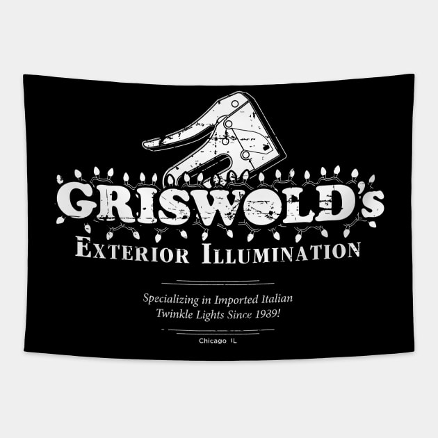 Griswold's Exterior Illumination (white) Tapestry by SaltyCult