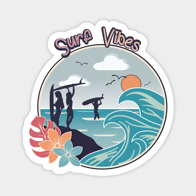 Surf Vibes Magnet by Kaspiera