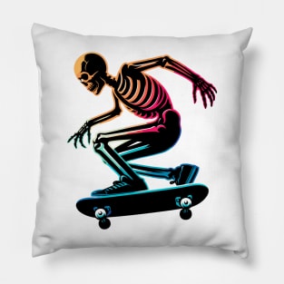 Skeleton Skater Pillow