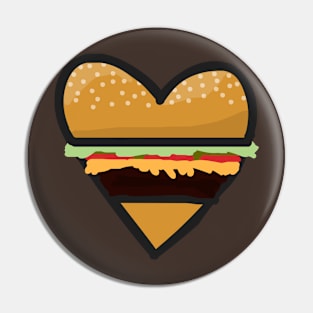 Hamburger love Pin