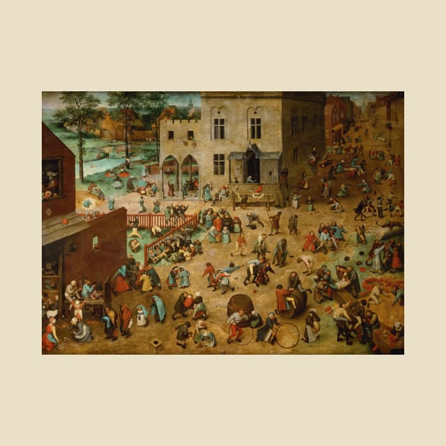 Children's Games by Bruegel - Renaissance Art Painting by softbluehum