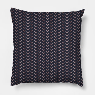 Arrows - Navy + Coral Pink Pillow