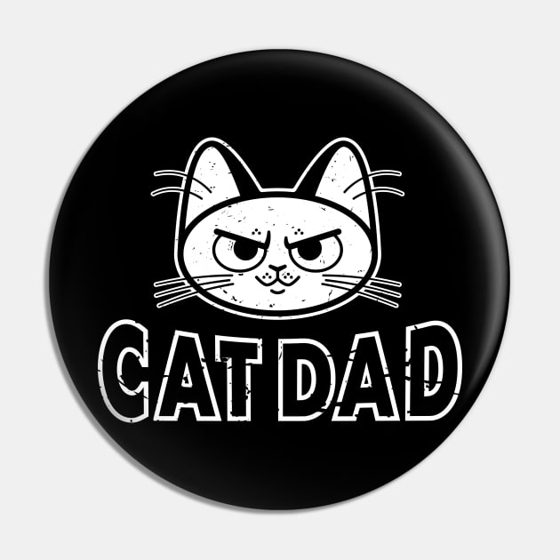 Cat Dad Pin by Kitty Cotton