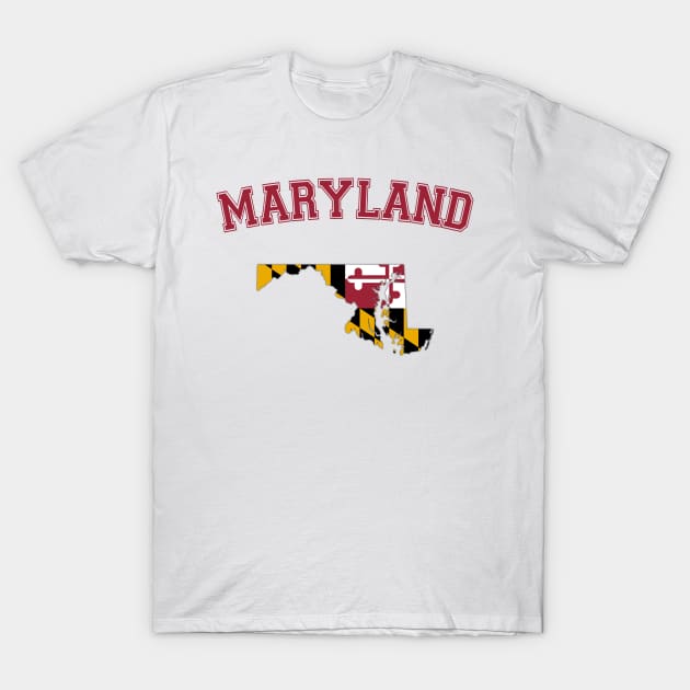 Maryland Flag Map T-Shirt