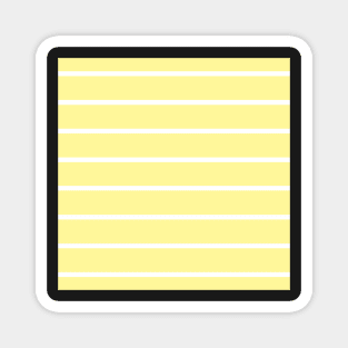 Narrow yellow and white stripes 4 Magnet