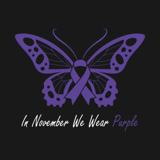 In November We Wear Purple Butterfly T-Shirt