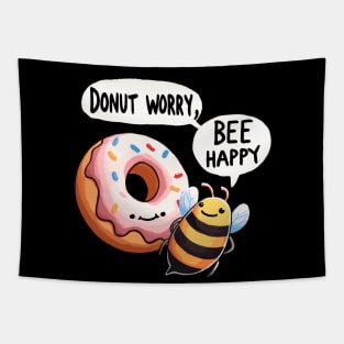 Donut worry bee Happy Bee Tapestry