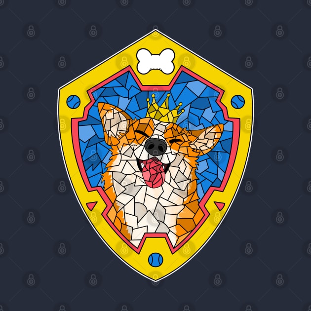 Corgi Stained Glass by Malakian Art