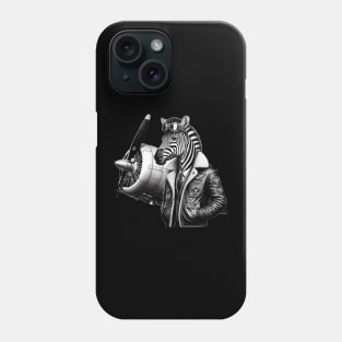 Funny Zebra Pilot Phone Case