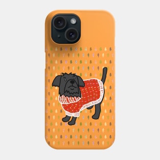 Cute Dog Winter Christmas Tree Sweater Phone Case