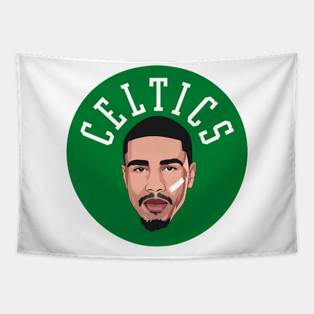 Jayson Tatum Tapestry by origin illustrations