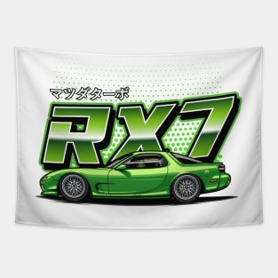 RX7 FD Retro Style (Lime Green) Tapestry