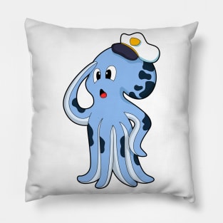 Octopus as Captain with Cap Pillow