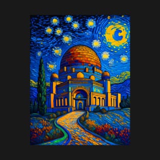 Griffith Observatory at starry night T-Shirt