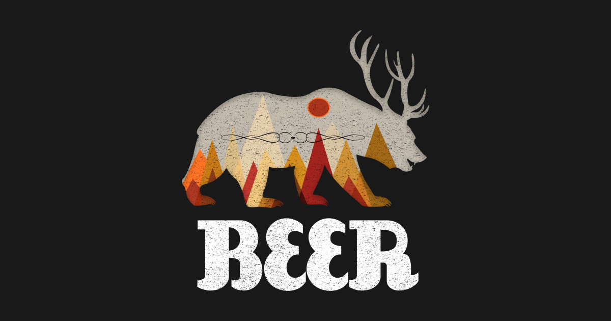 BEAR DEER FUNNY BEER Bear Deer Funny Beer Posters and Art Prints