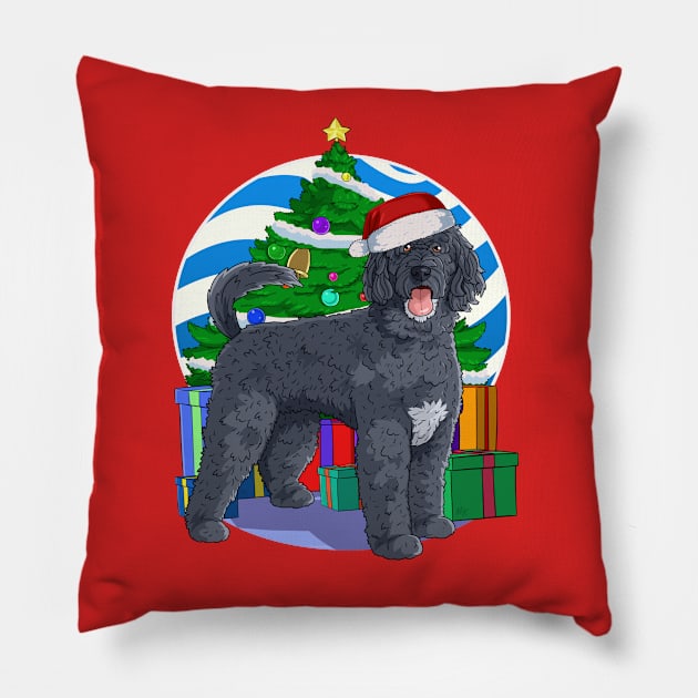 Portuguese Water Dog Pillow by Noseking