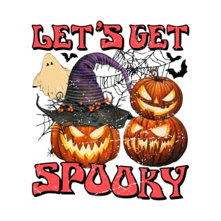 Let's Get Spooky Pumpkin Halloween T-Shirt