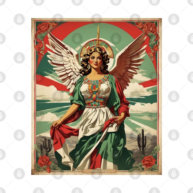 Angel de la Independencia Mexico Tourism Vintage Poster 3 by TravelersGems