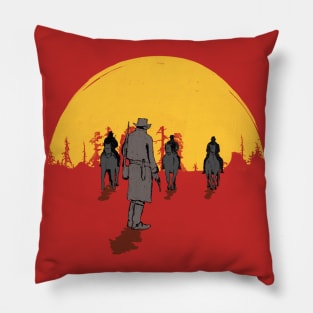 Red Dead Cowboys Pillow