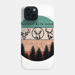 Holiday with deers Phone Case