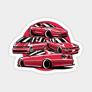 Red JDM classic collection Magnet