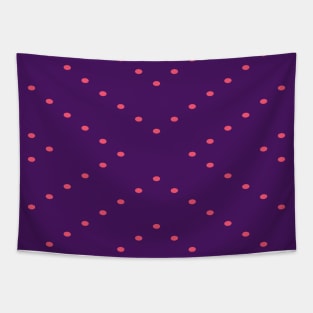 Pink dots pattern on Purple Background Tapestry