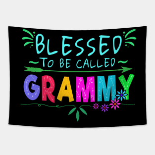 Grandmother Tapestry - Blessed To Be Called Grammy Gift Print Grandmother Product by Linco