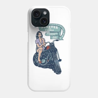 girl and motorcycle Phone Case