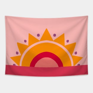 Retro sunset Tapestry