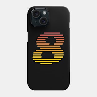 8 - Number Eight - Retro Phone Case