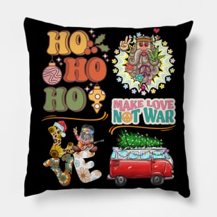 Hippie Christmas, Hippie way, Hippie Lifestyle, Make Love not War Pillow