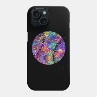 Baseball ball watercolor Phone Case