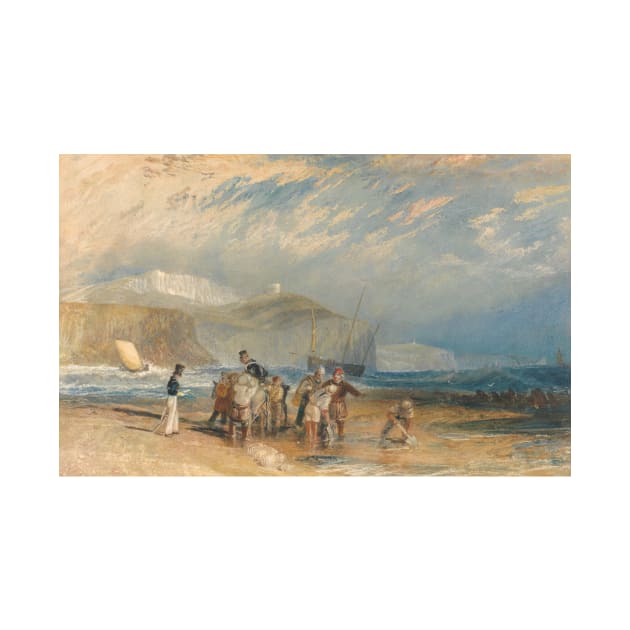 Folkestone Harbour and Coast to Dover by J.M.W. Turner by Classic Art Stall