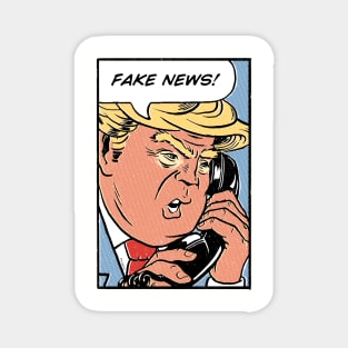 Donald Trump Pop Art Fake News Magnet