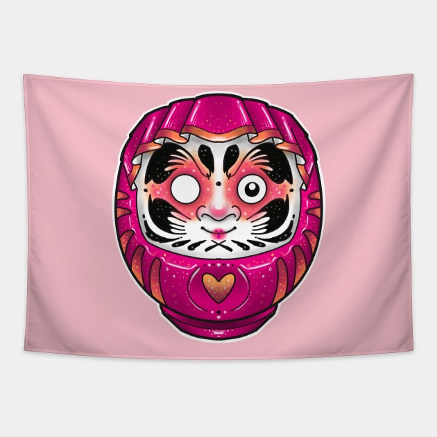 daruma doll pink Tapestry by weilertsen