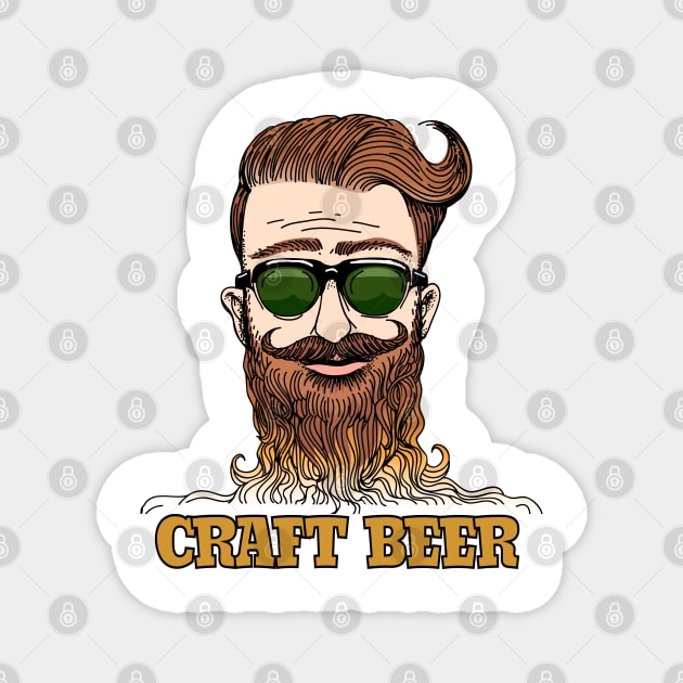 Hipster Craft Beer Theme Magnet by devaleta