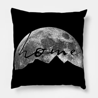 HOME Mountains On MOON, Full Moon Pillow