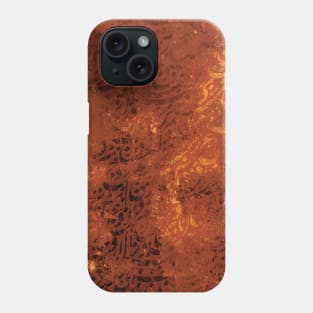 Cat Calligraphy Brown Background Phone Case