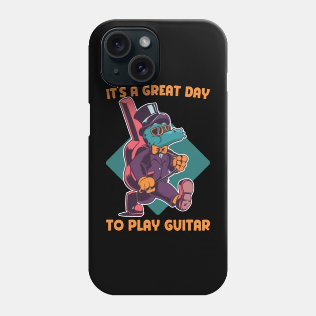 It's a great day to play guitar Phone Case by Emmi Fox Designs